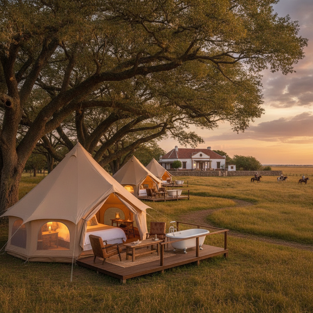 O Novo Fenômeno do Pampa: Glamping de Luxo em Estâncias Históricas Vira Febre e Revela o Lado Mais Exclusivo da Vida Campeira!