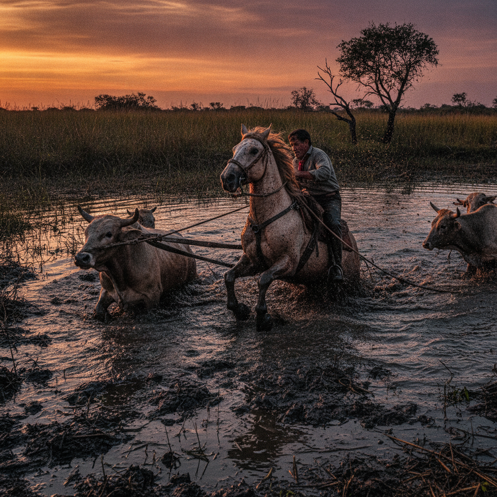 Desespero no Banhado do Taim: O Resgate Impossível de Gado que Consagrou a Coragem do Cavalo Crioulo