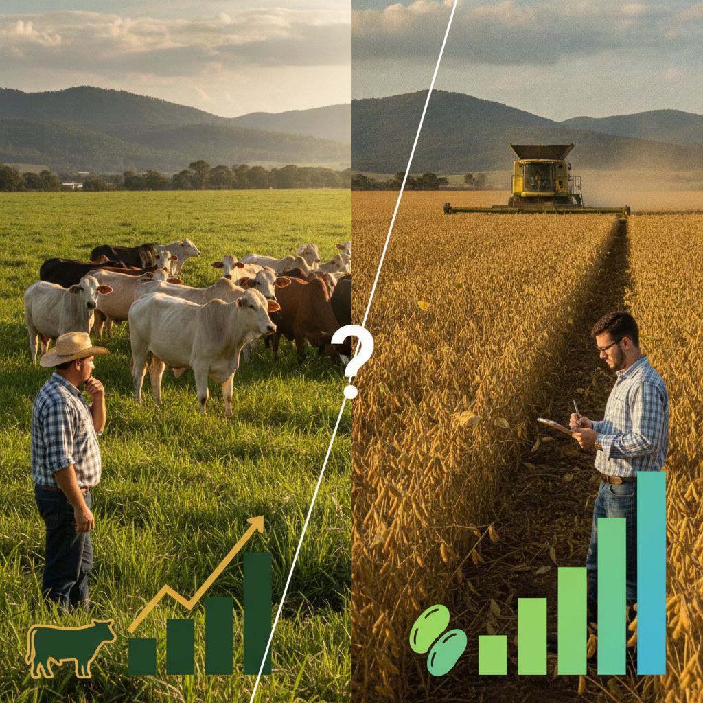 Boi ou Soja no Noroeste Gaúcho? O Comparativo Chocante da Margem Líquida por Hectare que Você Precisa Ver!